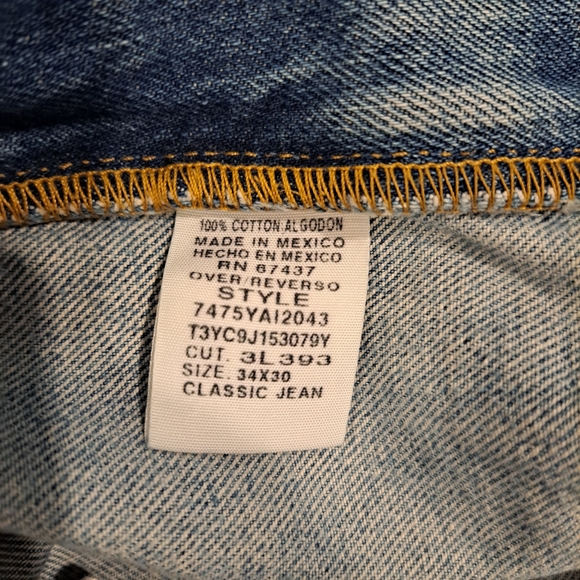Ralph Lauren Classic denim jeans high rise vintage 100% cotton size 34×30 - Picture 2 of 12